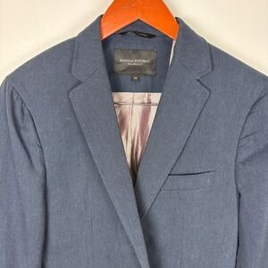 Banana Republic Tailored Fit‎ Blazer Mens 38R Regular Blue Dress Coat Jacket